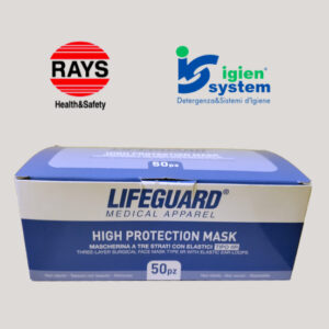 Box 50 Mascherine Chirurgiche RAYS - Certificate CE - Tipo IIR